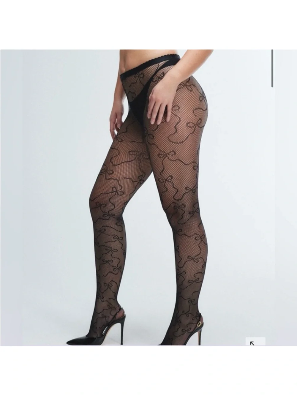 NIP Savage X Fenty Black Caviar Ribbon Full Tights